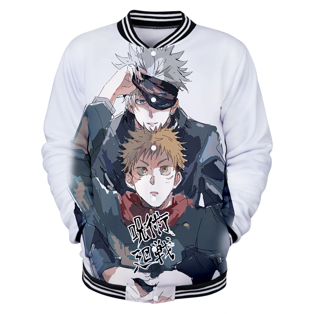 

Anime jujutsu kaisen 3D Baseball Jackets Men Women Jackets Coat Harajuku Casual Streetwear Boy Girls Clothes Oversized Tracksuit