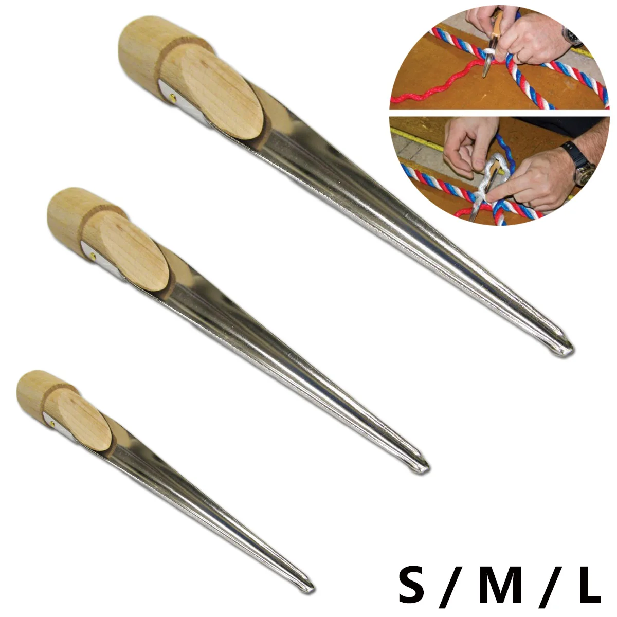 

Splicing Spike Fid Swedish Rope Stainless Steel With Wooden Handle Strand Rigger Durable Rope Splicing Fid Spike Marine Hardware