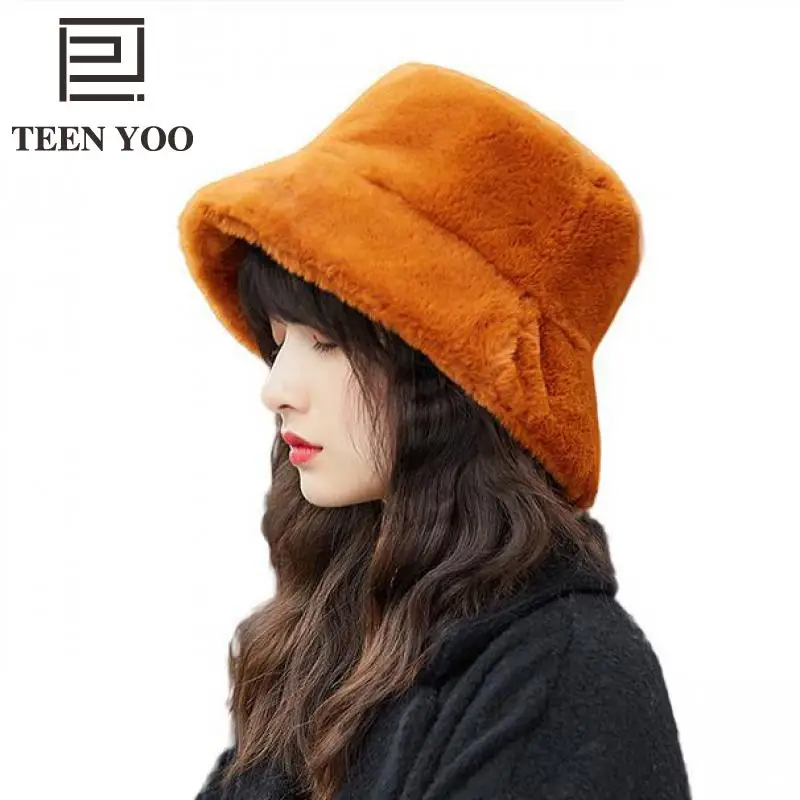 Модная шляпа рыбака Женская осенне-зимняя плюшевая однотонная Плоская верхняя шляпа для отдыха японская Толстая кожаная Складная Солнцезащитная шляпа для женщин