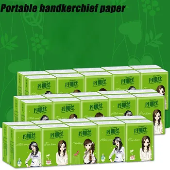 

10 Packaging Three-Layer Thick Portable Pouch Portable Handkerchief Paper Home Bath Toilet Roll toilet paper Soft Toilet Paper