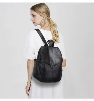 

2020 new women's shoulder bag anti-theft school bag multifunctional double zipper large capacity leisure travel backpack