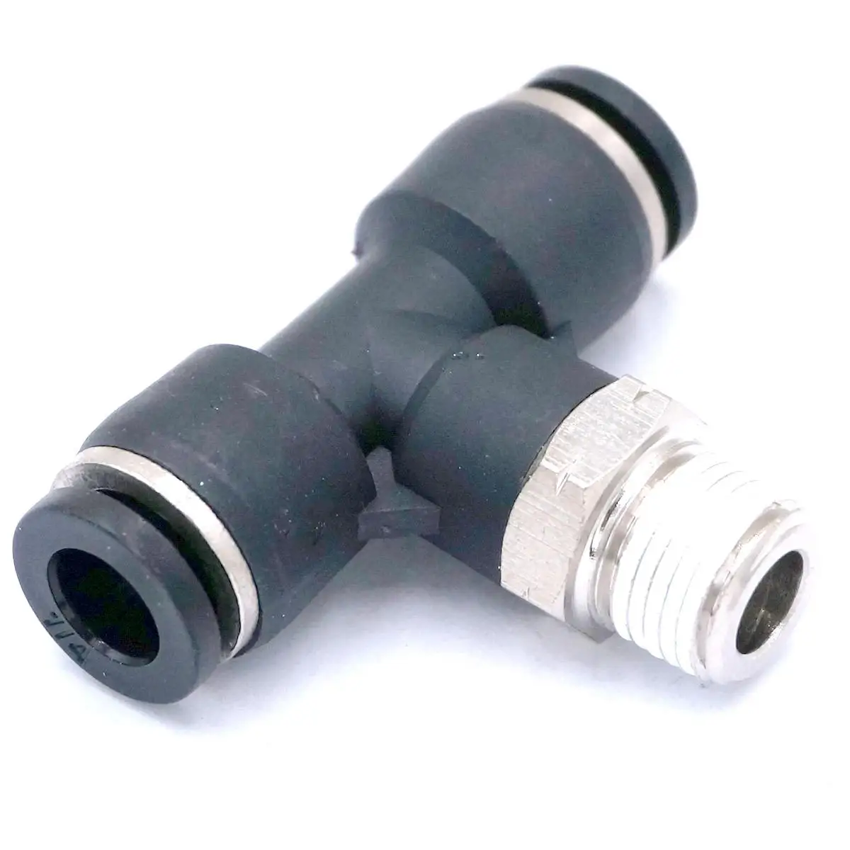 Pneumatic 4 mm Tube x 1/8" BSP Thread Male Tee Branch Connector Push In Fitting 