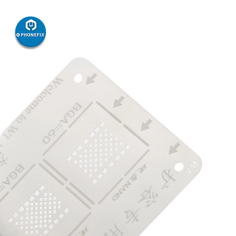 Трафарет WL BGA Reballing для iPhone 5/5C/5S/6/6P/6S/6SP/7/7P/8/8P/X/XS/XSMAX NAND Flash трафарет реболлинга