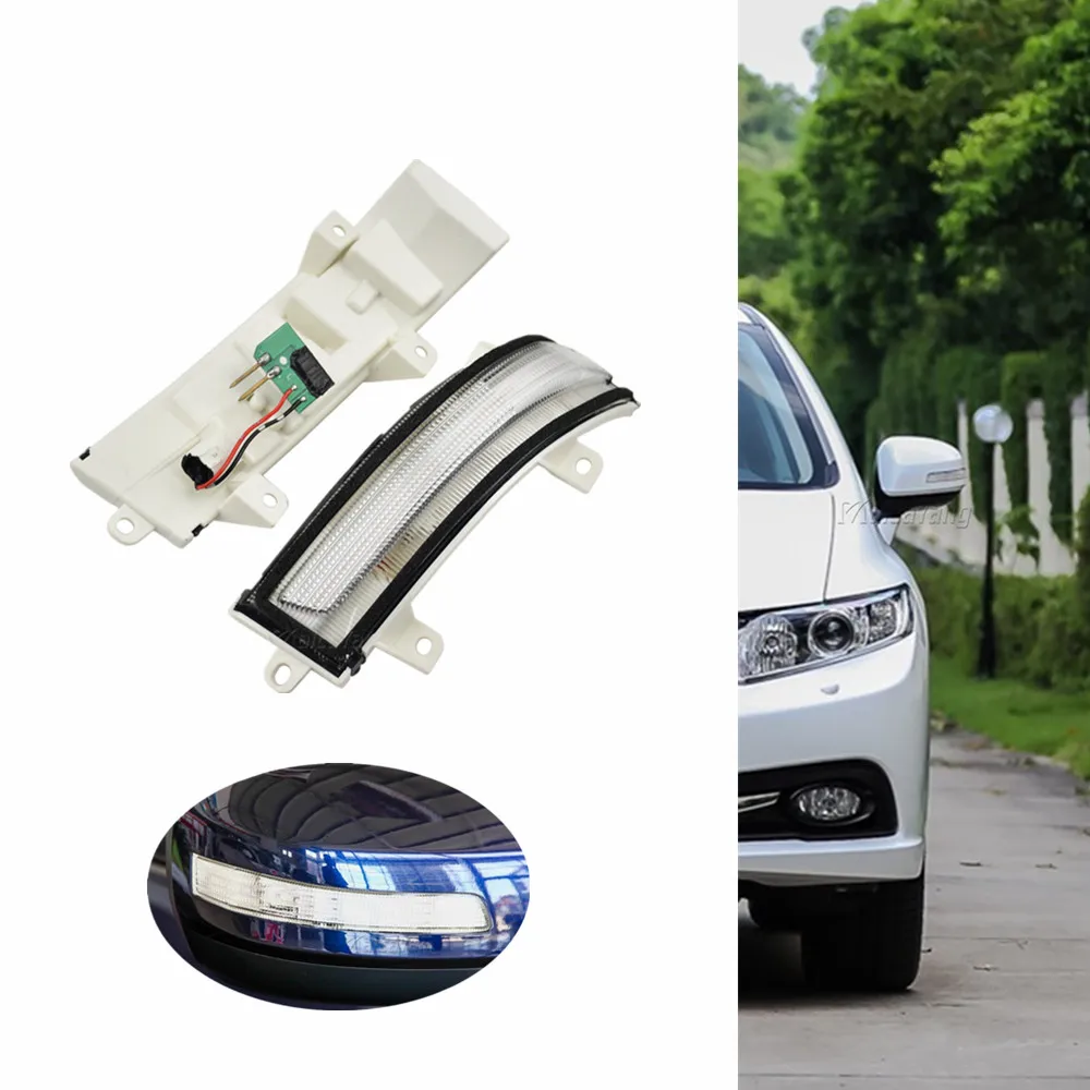 

2PCS Dynamic Blinker Rearview Mirror Indicator LED Turn Signal Light For Honda Civic 9th 2011-2015 Jade 2014-2016 Crider City