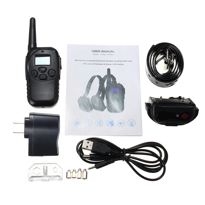 Pet Puppy Dog Wireless Electric Dog Pet Fence With 1 Collar Containment System Transmitter Collar Ultrasonic Training Collars