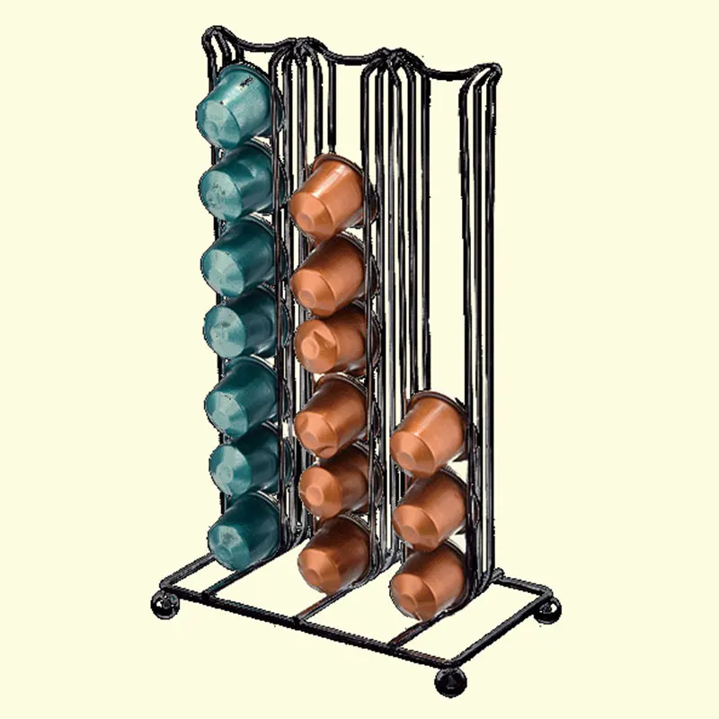 

42 Cups Coffee Station Stand Display Rack Coffee Capsule Storage Rack Coffee Pod Capsules Holder For Nespresso Capsule Supplies