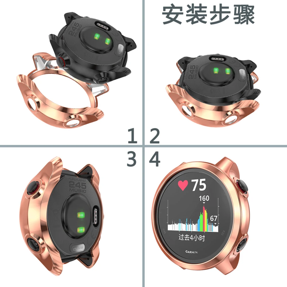 Чехол для Garmin Forerunner 245/245 M, мягкий ТПУ чехол, защитный чехол для Garmin Forerunner 245 M, умные спортивные часы