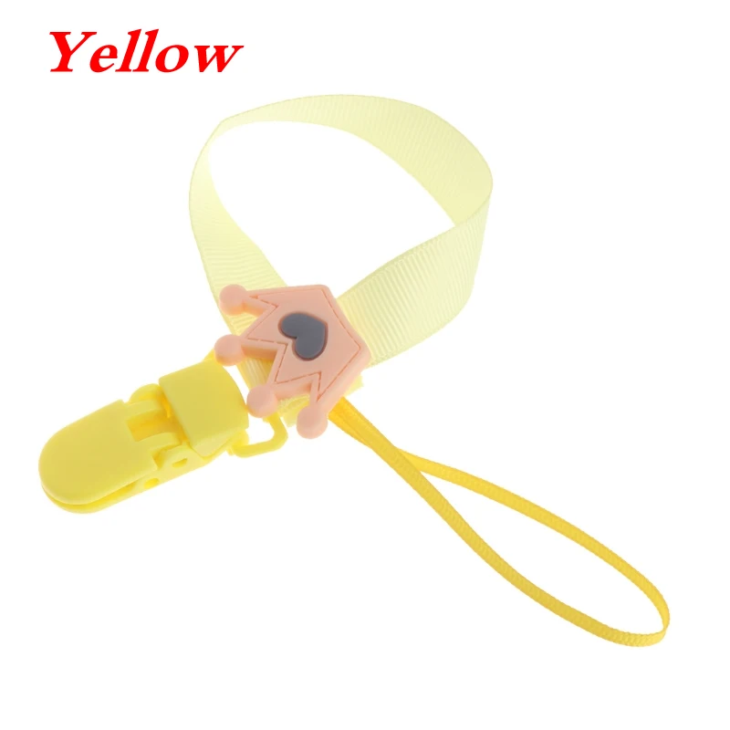 Yellow Цепочка для детской соски зажим держатель для кормления Прорезыватель зубов, пустышка поводок ремень - Цвет: Yellow