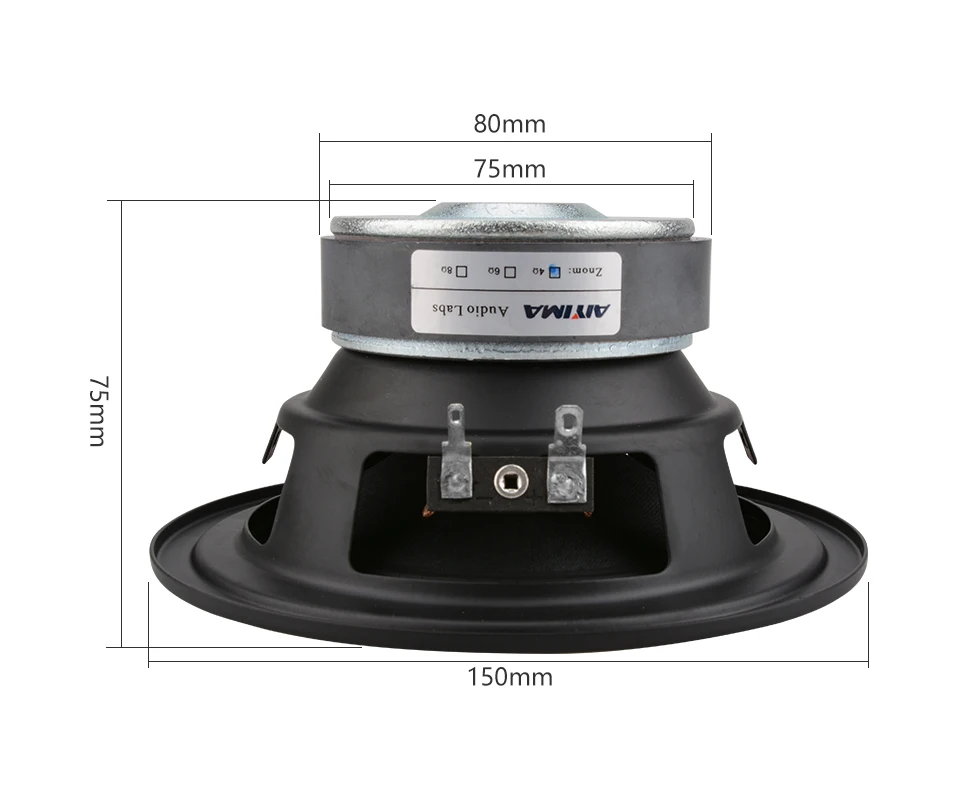 AIYIMA 5,25 дюймов 30-50 Вт НЧ-динамик аудио динамик драйвер 4 Ом 8 Ом музыкальный бас-динамик s Колонка громкий динамик DIY для домашней звуковой системы