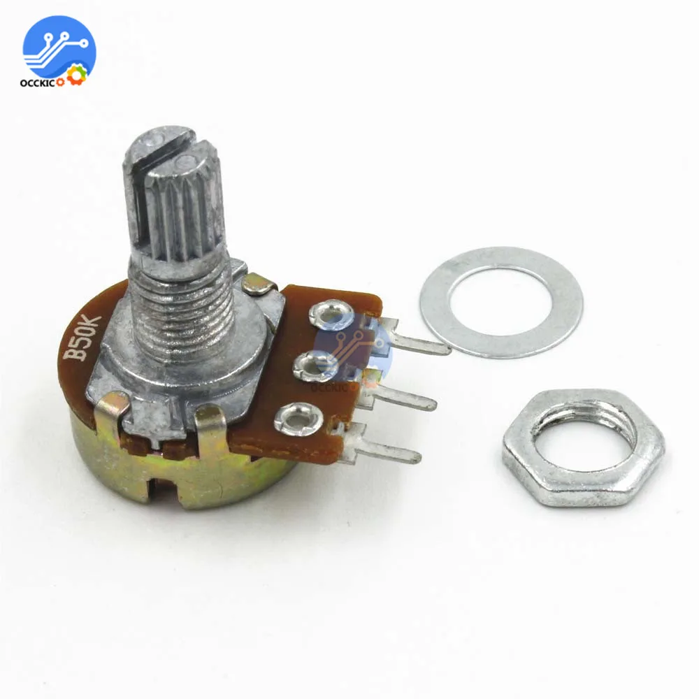 5pcs b50k 50k wh148. переменный резистор b50k сдвоенный. потенциометр b50k. потенциометр b100k ссср. потенциометр ct6.