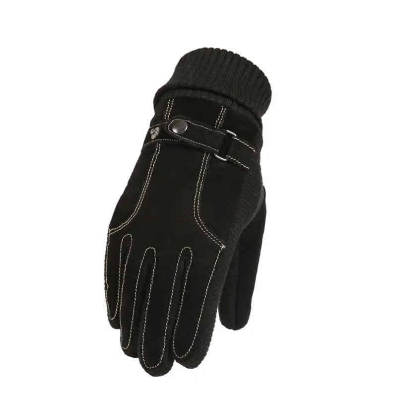 Перчатки для велоспорта мужские толстые теплые полный палец тепловые пушистые уличные зимние мотоциклетные перчатки для катания на лыжах