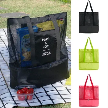

#H40 Large Capacity Picnic Bag Double Insulation Lunch Bag Shoulder Bag Camping Cooler Bag Handbag Ladies and Children