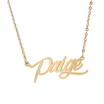 

Stainless Steel Engraving Gold English Name Necklace Customized Nameplate Necklaces Birthday Gift Personalized Jewelry