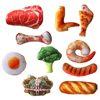 

Durable Plush Pet Squeaky Toy Simulation Novelty Cat Catnip Bite Resistant Doll 66CY