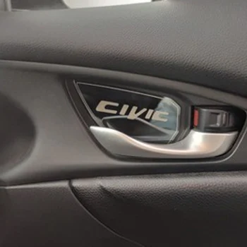 

For Honda CIVIC 2016 2017 2018 2019 2020 Car door bowl decorated patch interior Handle Protector Cover sticker Accessories