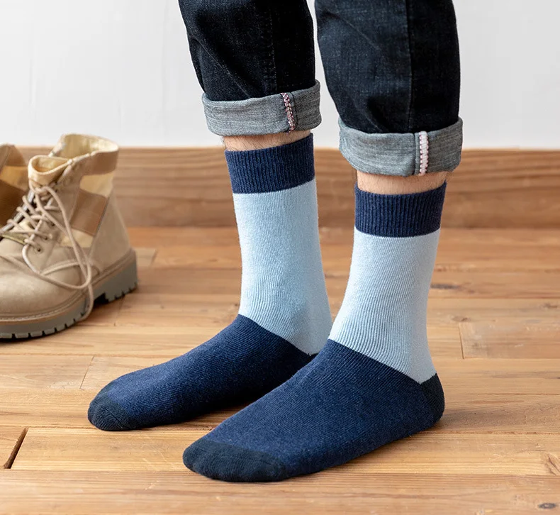 Hohe Qualität Marke Männer Baumwolle Socken Verdicken Warme Business Socken Mode Herbst Winter Für Männliche Thermische 5 Paare/los – Detail 11