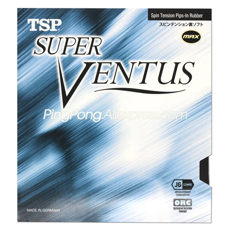 TSP SUPER VENTUS Table Tennis Rubber (Spin Tension Made in Germany) Pips-in Original Ventus Ping Pong Sponge |