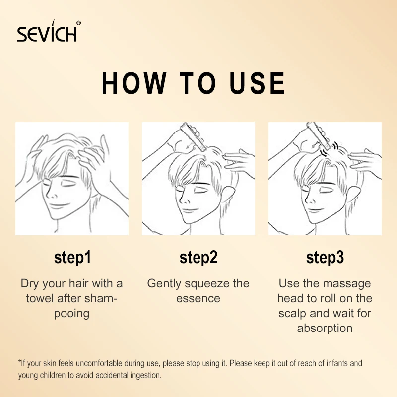 Sevich Ginger Extract Fast Hair Growth Oil Prevent Hair Loss Treatment 20ml Fast Regrowth Oil Serum for Hair Care and Scalp