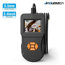 5,5 мм промышленный эндоскоп Инспекционная камера 2,4 дюймов ips HD экран IP67Handheld камера эндоскопа с 6 светодиодный бороскоп