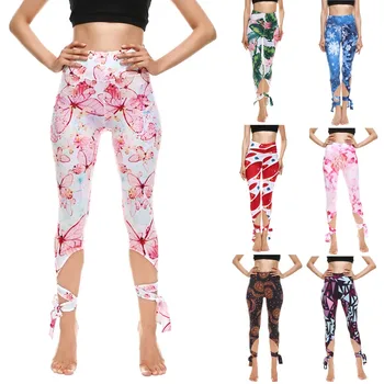 

штаны женские брюки женские pants women woman pants ropa mujer pantal Casual Sport Fitness Running High Waist Print Wholesale Z4