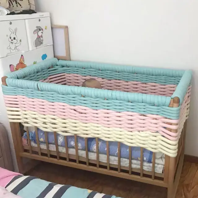 barriere de lit Pare-choc de lit pour bébé de 5M, doublure de berceau en maille – Image 2