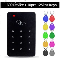 Waterproof Outdoor RFID Access Control Keypad with Card Reader and Rainproof Cover (B09 with 10 Keys)