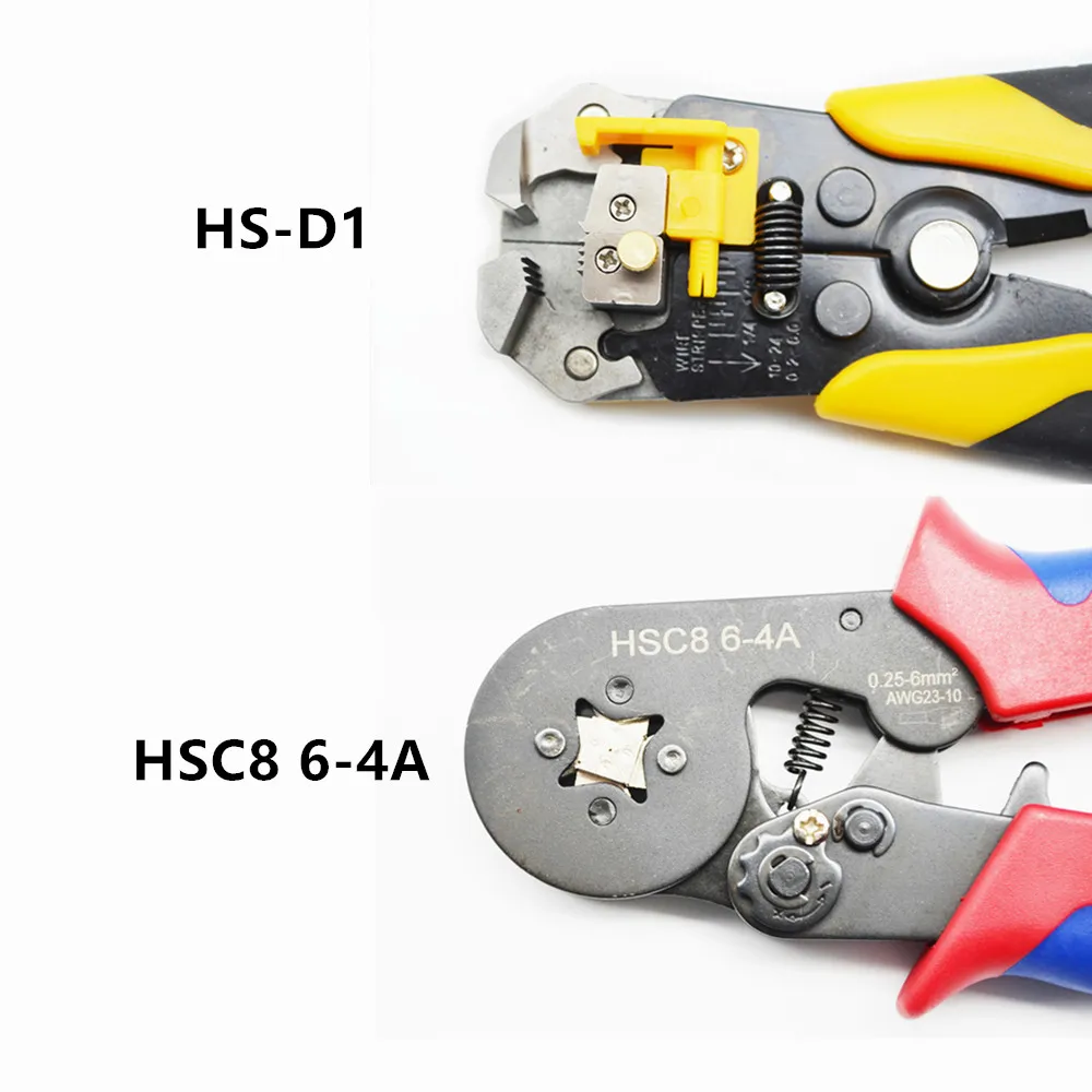 

HSC8 6-4A HS-D1 Wire Stripper Self Adjusting Crimping Plier Crimper Handle Tool
