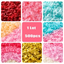 500 шт./лот 5*5 см шелковые лепестки роз для романтические украшения для свадьбы искусственные лепестки роз 31 цвет свадебные аксессуары