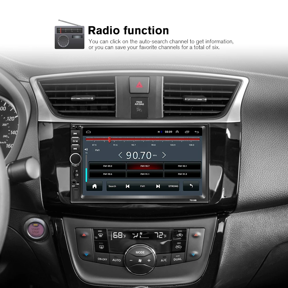 AMPrime 2 din Car Multimedia Player 7\