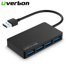 USB 3,0 4-Порты и разъёмы USB концентратор переходник разветвитель 5 Гбит/с для портативного компьютера ПК супер Скорость USB Hub