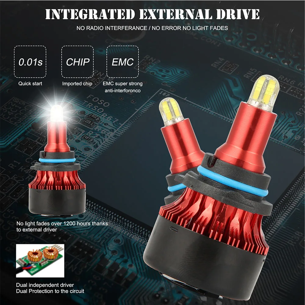 

8 Sides CSP 18000LM 6000K LED Auto Lamp H1 H7 H8/H9/H11 9500/HB3 9006/HB4 LED Fog Lights For Cars LED Headlights Bulb Fog Lamp