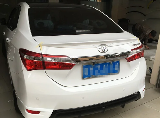 Спойлер для toyota corolla, задний багажник, крыло до, высококачественный АБС-пластик, спойлер, по цвету грунтовки