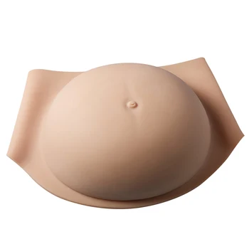 

7900g Super Big 15.5cm High Fake Pregnant Belly Realistic Silicone Baby Bump Twins 8~10 Month Silicone False Pregnancy