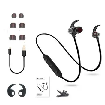 

Portable Sports Earphone In-ear Magnetic Attraction Headset Binaural Stereo Bass Wireless Bluetooth Headphone