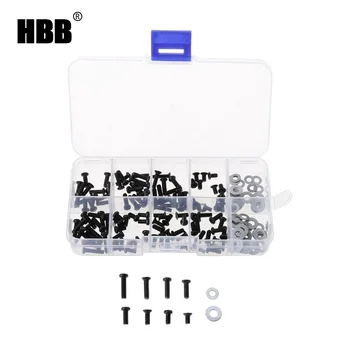 

HBB 180pcs Screws Box Set for 1/10 HSP Tamiya HPI Kyosho D90 SRC10 Parts