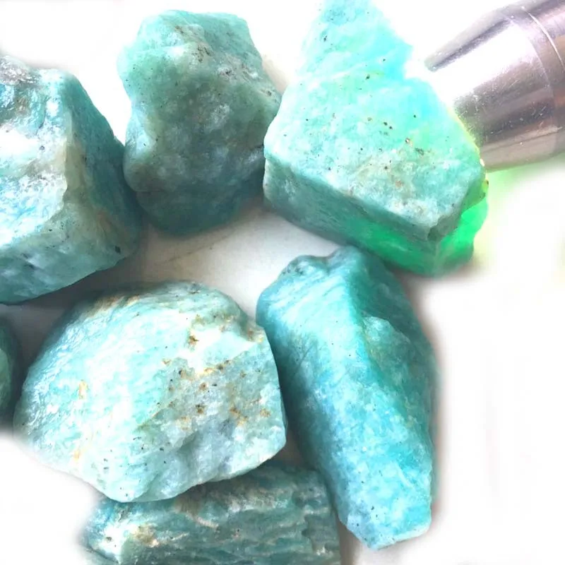 Crystal Raw Gemstones Natural Raw Amazonite Crystal Rough Stone