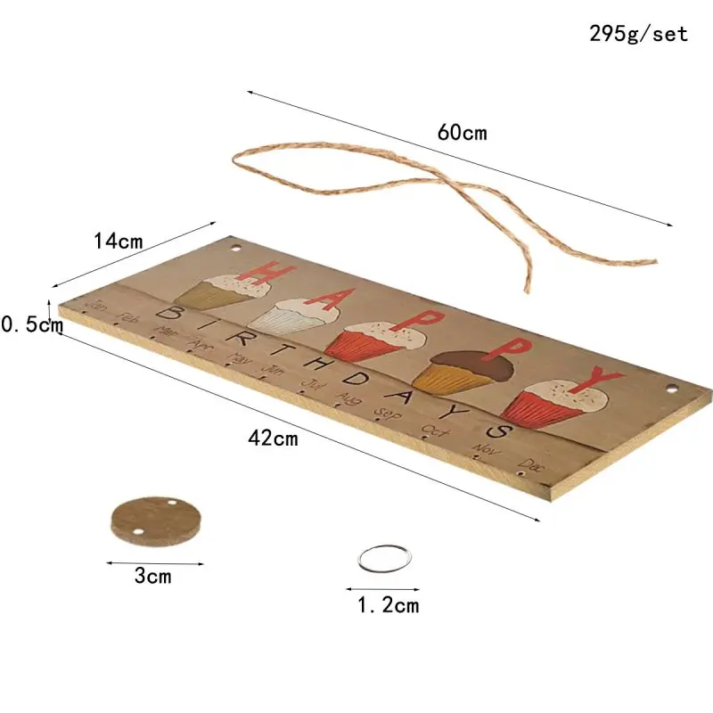 Деревянные DIY календари настольные украшения для дома на день рождения доска напоминаний береза табличка календарь метка даты поставки