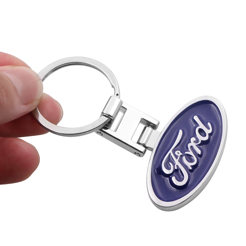 

1 Pieces Car Badge Metal Keychain for Fords Focus 2 3 1 MK2 MK3 MK1 Fusion Auto Keyring Car Key Accessories Interior Gadgets