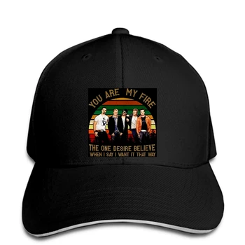 

Baseball Cap Backstreet Boys YouRe My Fire I Want It That Way Men Black Snapback hat peaked