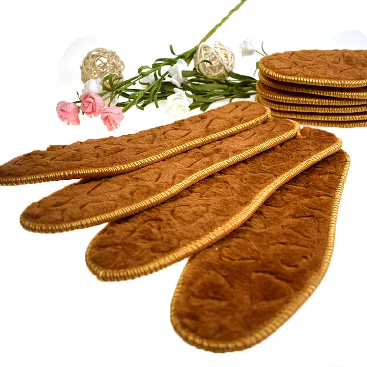 

Winter Warm Wool-like Fabric Insole Men And Women Sweat Absorbing Breathable Cashmere Wool Plush Thick Cotton Insole plus Velvet