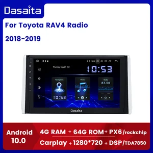 Image 1 - Dasaita 10.2 "IPS écran voiture multimédia Android 10.0 pour Toyota RAV4 Radio 2018 2019 TDA7850 GPS Bluetooth autoradio MAX10 