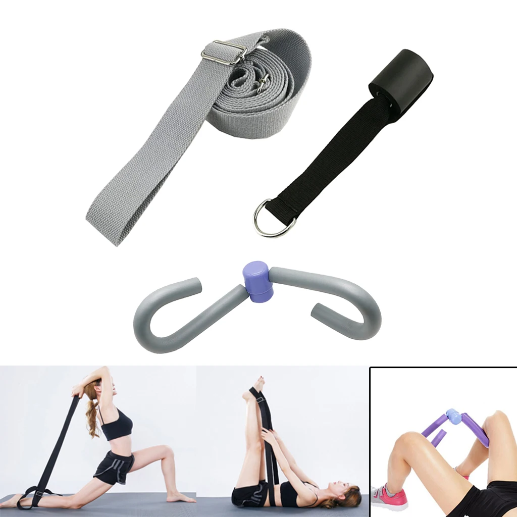 Portable Thigh Toner and Ballet Dance Leg Stretcher Door Stretch Strap D-Ring