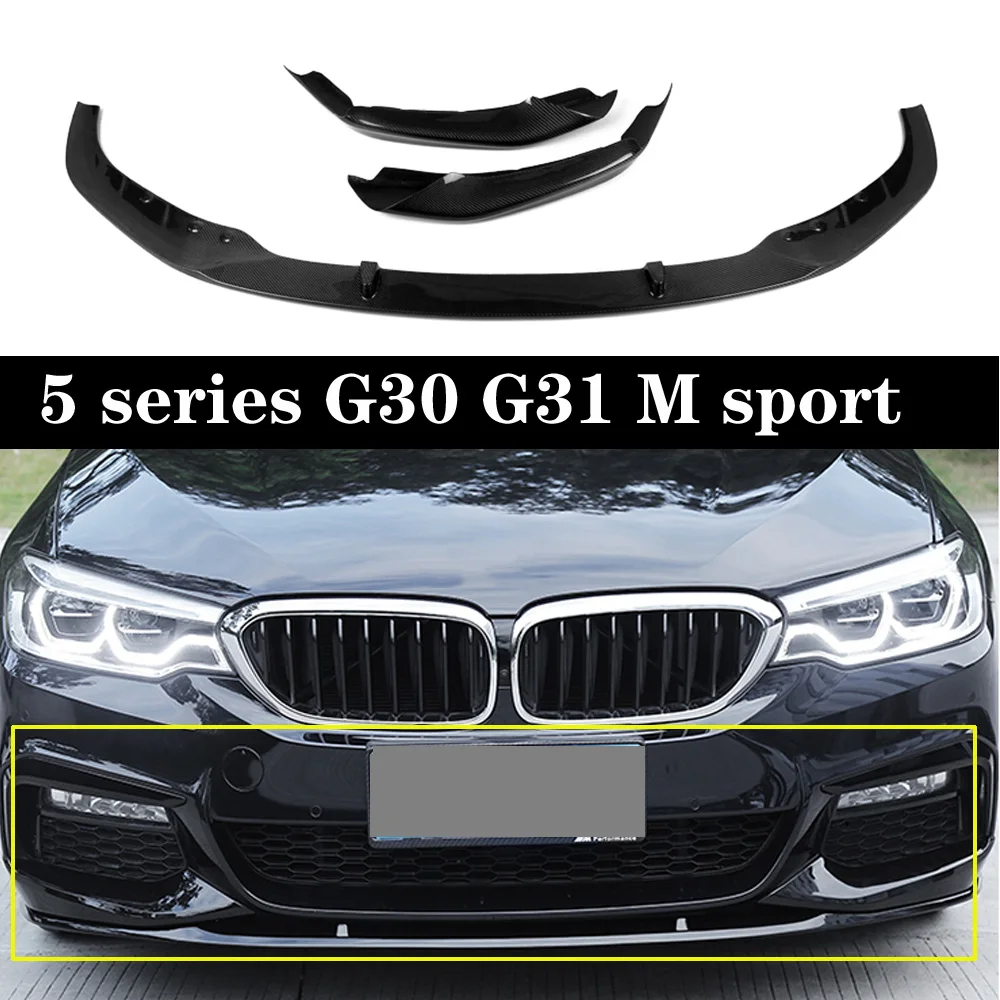 

For BMW G30 G31 M sport 530i 540i 17-19 ABS & Carbon Front Bumper Lip Splitter Body Kit