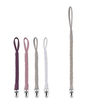 

4 Pack Braided Pacifier for Boys and Girls Baby Teething Toy baby anti-lost Pacifier clips string Accessories #P1
