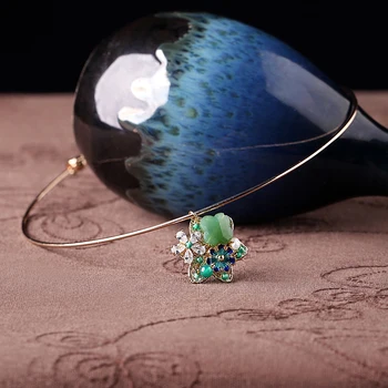 

2020 New Female necklace Fine Jewellery for Retro Metal buckle Simple DIY collar