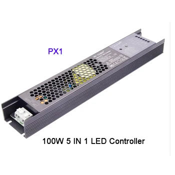 

MiBOXER PX1 100W 5 IN 1 LED Controller 2.4G RF/APP/alexa voice control Built-in driver controller for DC24V LED strip light