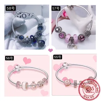 

Pandora The Same Element Sterling Silver S925 Pumpkin Cart Blue Cat Eye Bracelet Female Rose Gold Hollow Beaded Snake Bone Chain