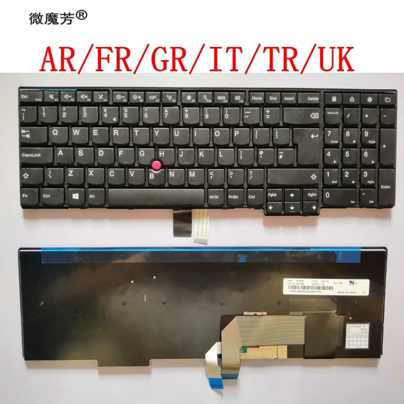 SP/AR/FR/GR/IT/TR/UK новая клавиатура для ноутбука Lenovo W540 W541 W550s T540 T540p T550 L540 Edge E531 E540 |