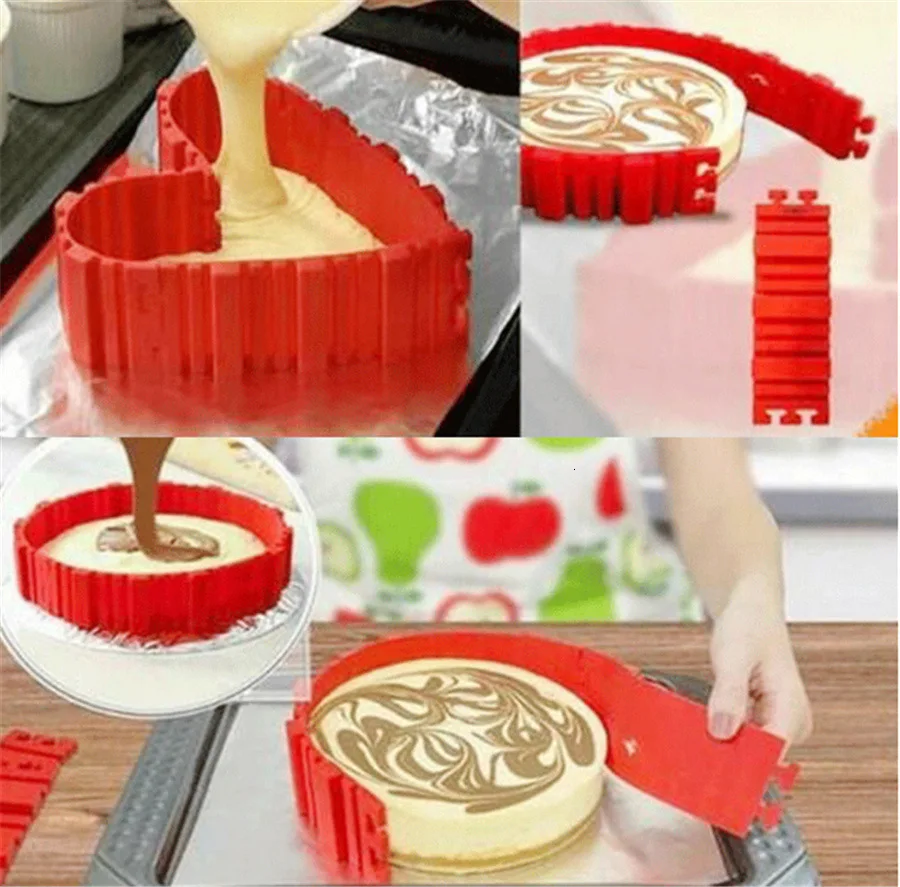 4 шт испечь змея, мульти стиль DIY Головоломка, запеченный кремнезема форма для торта, комбинация форма для торта