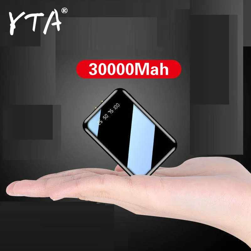 Mini Power Bank 30000mAh USB Charging Portable Charger External Battery Pack For Xiaomi mi 8 iPhone 11 pro Samsung S8 Poverbank Mini Power Bank 30000mAh USB Charging Portable Charger External Battery Pack For Xiaomi mi 8 iPhone 11 pro Samsung S8 Poverbank